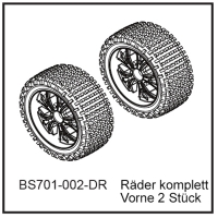 D-Power Räder komplett Vo (2 Stück) - BEAST BX (BS701-002-DR)