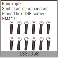 Absima - Rundkopf-Sechskantschrauben HM4*11 (12 St.) (1330358)