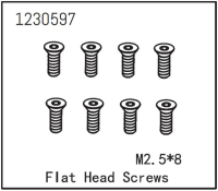 Absima - Senkkopfschraube M2.5*8 (8 St.) (1230597)