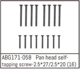 Absima - Pan Head Screw M2.5*27 (8PCS) / M2.5*20 (8PCS) (ABG171-058)