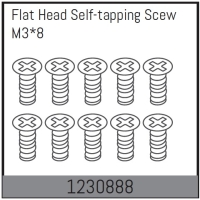 Absima - M3*8 Senkkopf-Schrauben selbstschneidend (10 St.) (1230888)
