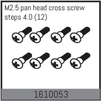 Absima - M2.5 pan head cross screw steps 4.0 (12 Pcs.) (1610053)