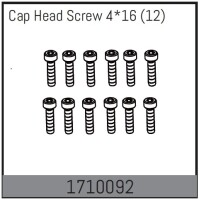Absima - Zylinderkopfschrauben 4*16 (12 St.) (1710092)
