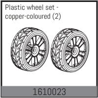 Absima - Plastic wheel set - copper-coloured (2 Pcs.) (1610023)