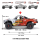 Arrma - Mojave 4x4 4S BLS Desert Race Truck white/red - 1:8