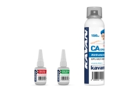 KAVAN PRO Reifen Sekundenkleber mittelflüssig und dünnflüssig 20g + Aktivator-Spray 150ml