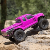 Axial - 1/24 SCX24 Base Camp 4WD Rock Crawler Brushed RTR with Battery & Charger Pink (AXI-1219T3)