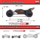 Arrma - Typhon Grom 4x4 223S BLX brushless small scale Buggy ARF - silber